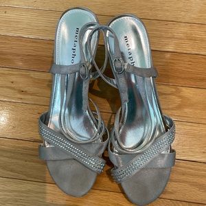 COPY - Metaphor Silver Jeweled High Heels